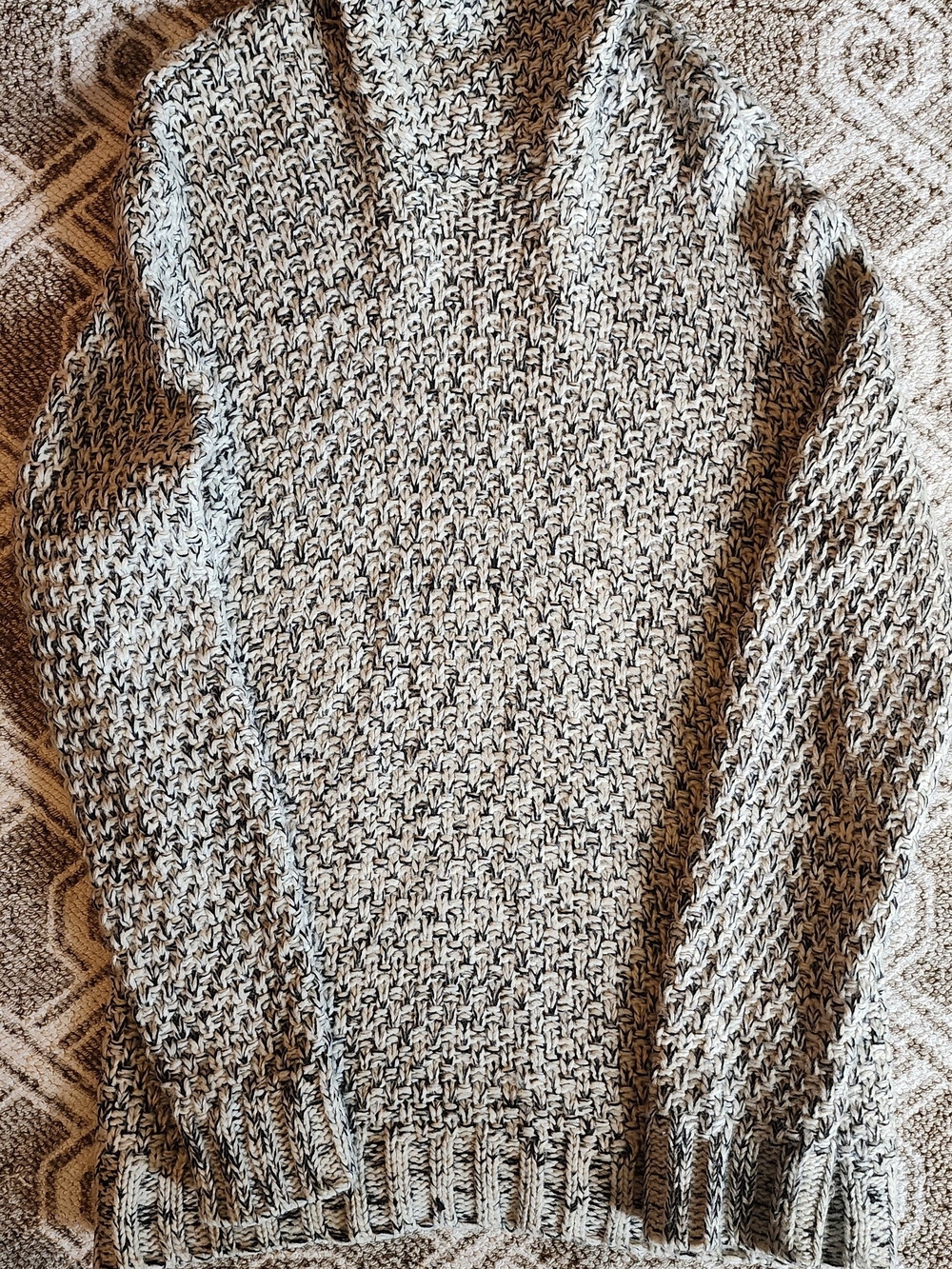 Forever 21 Marled Turtleneck Sweater in Gray and Cream